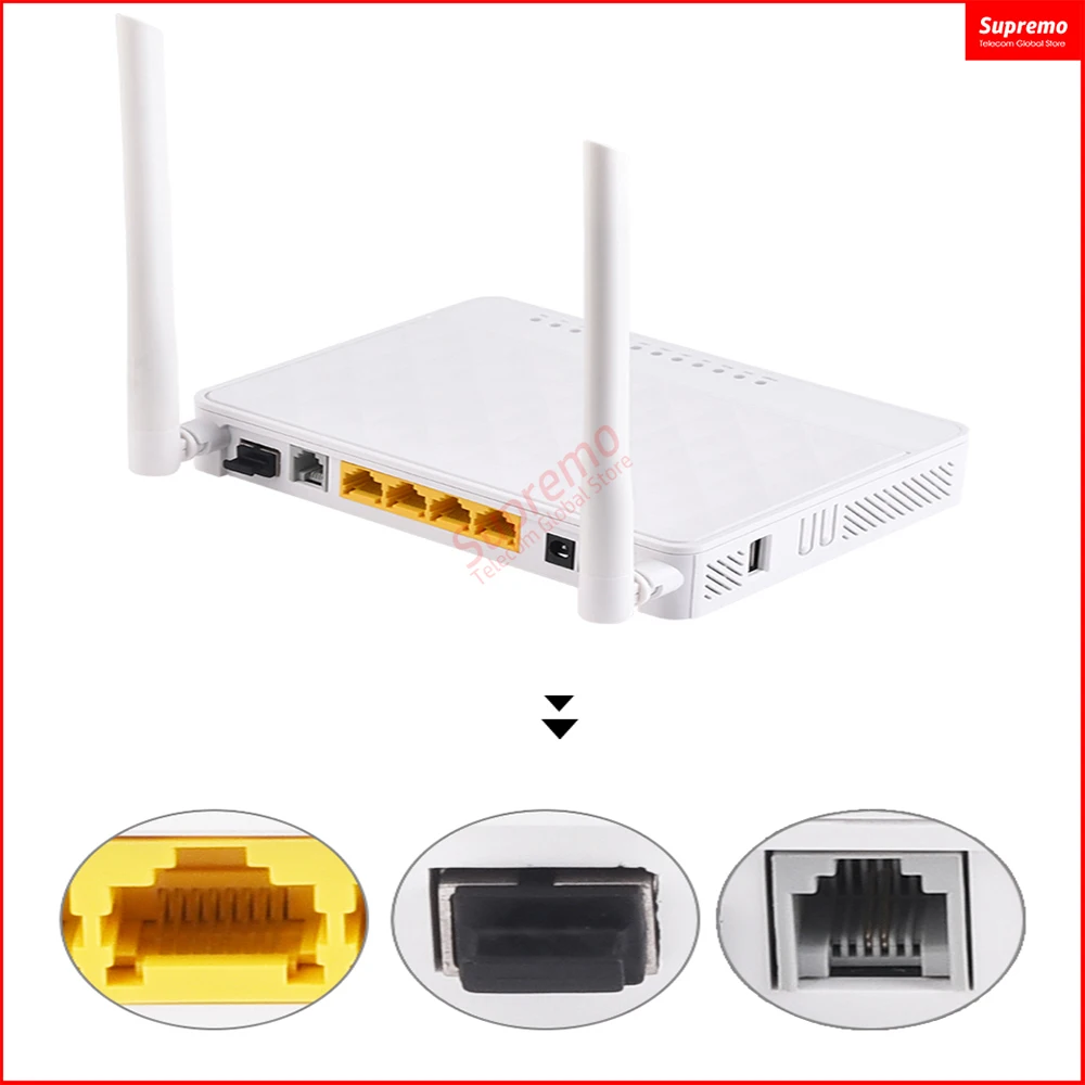 Экономичный OEM 4 порта GE WIFI ONU FTTH 1ge + 3Fe WiFi Gigabite GPON EPON ONT абсолютно