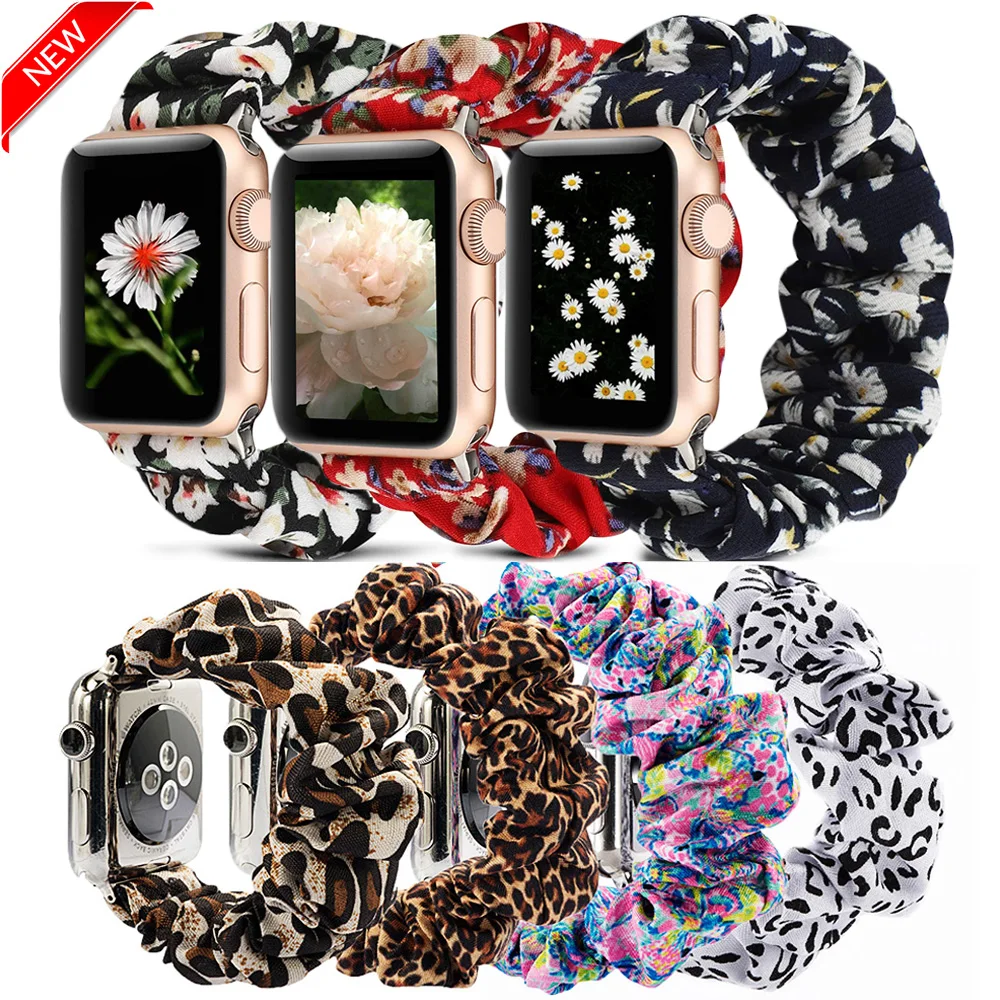 aliexpress.com - Scrunchie Elastic Watch Straps Watchband for Apple Watch Band Series 6 5 4 3 38mm 40mm 42mm 44mm for iwatch Strap Bracelet 6 5 4