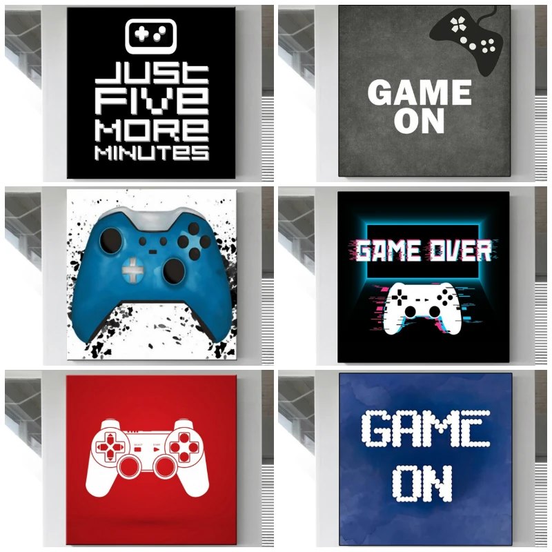 

Video Gaming Posters Prints Abstract Home Decor Canvas Painting Funny Party Game Console Wall Art Pictures for Boys Room Decor