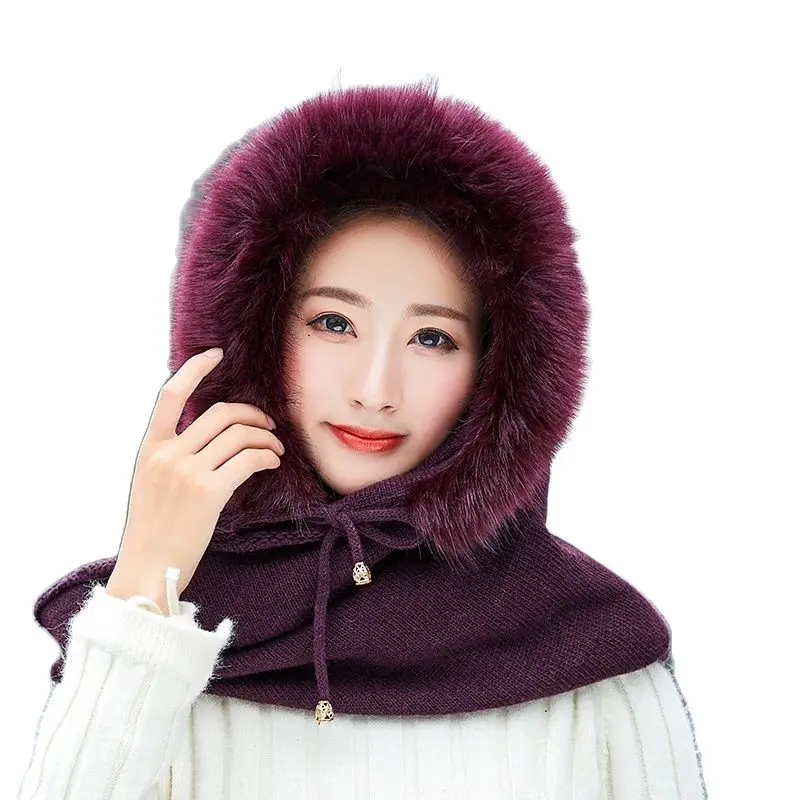 2019 женские многофункциональный шарф шапка из шерсти и кашемира вязаный даже