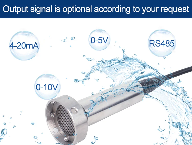 Water level sensor Level Transmitter Anti-clogging sensor Water leakage sensor 4-20mA 1-5V 0-10V RS485 QDY30B