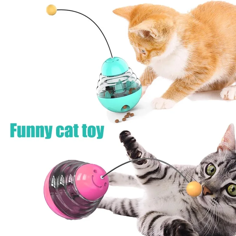 

Fun Tumbler Funny Cat Stick Cat Turntable Toy Pet Slow Food Entertainment Self-Hey Artifact Adjustable Pet Snack Toy