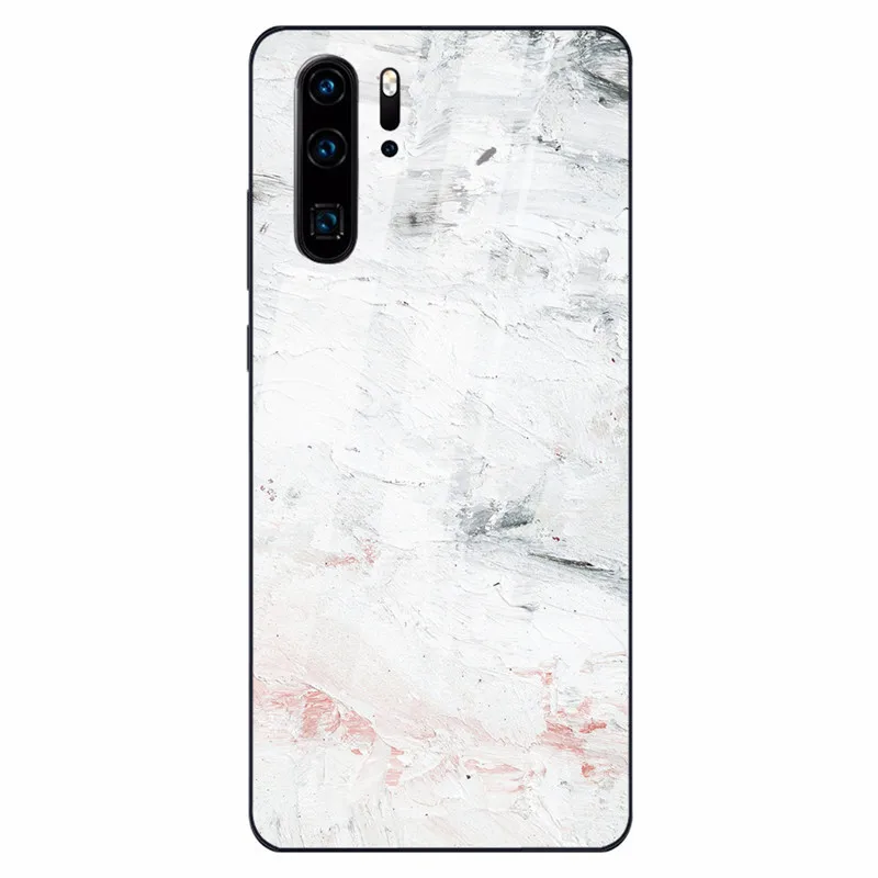 19 Tempered Glass Case For Huawei 9 10 Lite 8X 8X MAX White Marble Phone Cases For Nova 3 P-smart-Z P30 P20 Lite MATE 20 LITE Funda - Цвет: 19
