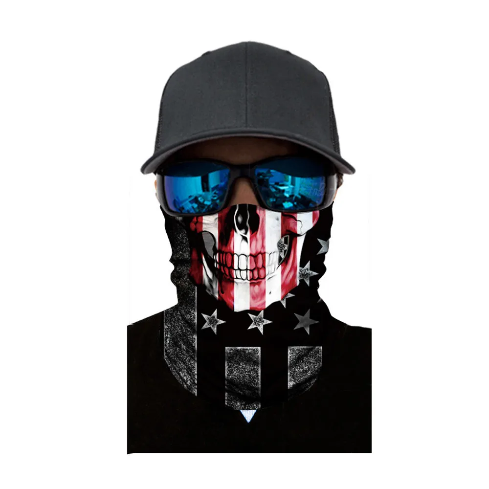 

Skull Seamless Scarf Outdoor Neck Gaiter Face Cover Scarves Sport Fishing Cycling Hunting Hiking Bandana Tube Scarf Men Women