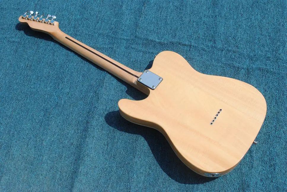 Высококачественная электрическая гитара из натурального дерева, сделано в Китае, Древесина клена, фингерборд 21 лад, красивая и крутая