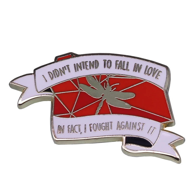 Борьба с любовью Красный значок со стрекозой ролевая игра D20 геймерский