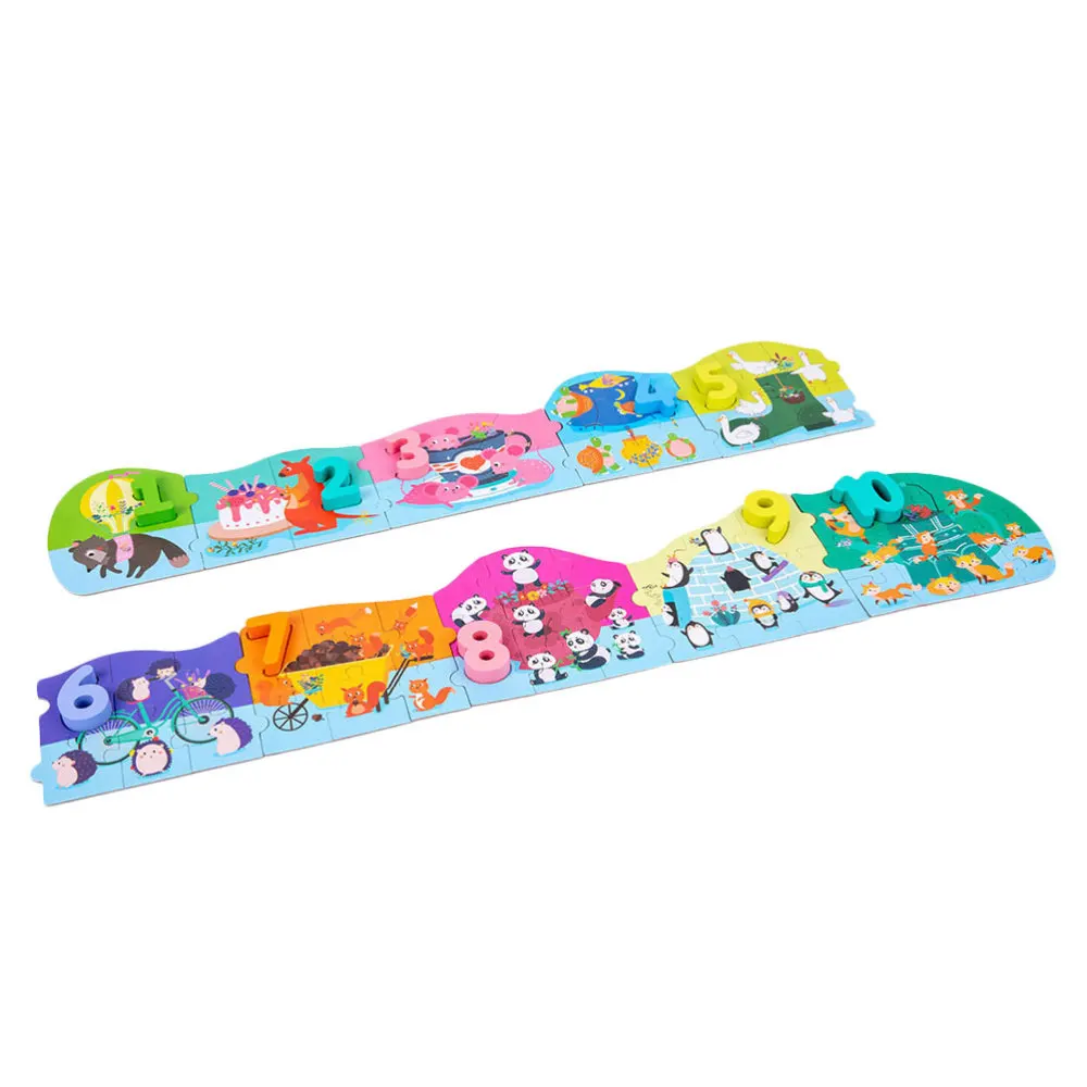 

1 Set Wooden Early Education Cognition Number Puzzle Matching Boy Girl Puzzle