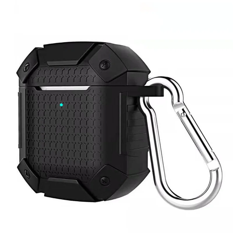 black Классный Мужской защитный чехол для Airpods, чехол, Bluetooth, беспроводные наушники, чехол для наушников Airpods 2, чехол, Funda, аксессуары - Цвет: black