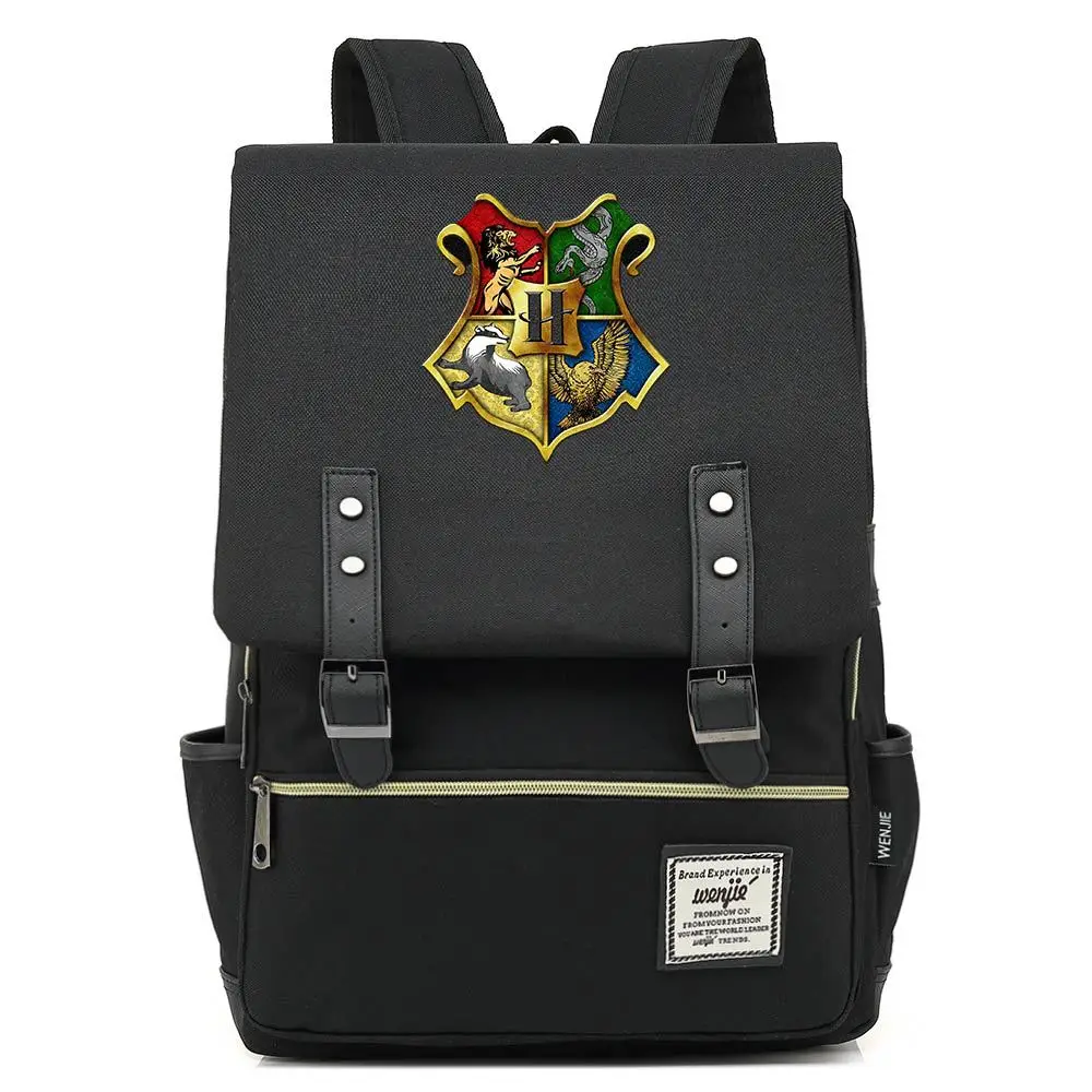 Bags 10 Волшебный Хогвартс Ravenclaw Слизерин Гриффиндор для мальчиков и девочек портфели для подростков школьные сумки холщовые женские сумки рюкзак мужской рюкзак - Цвет: Bags 10