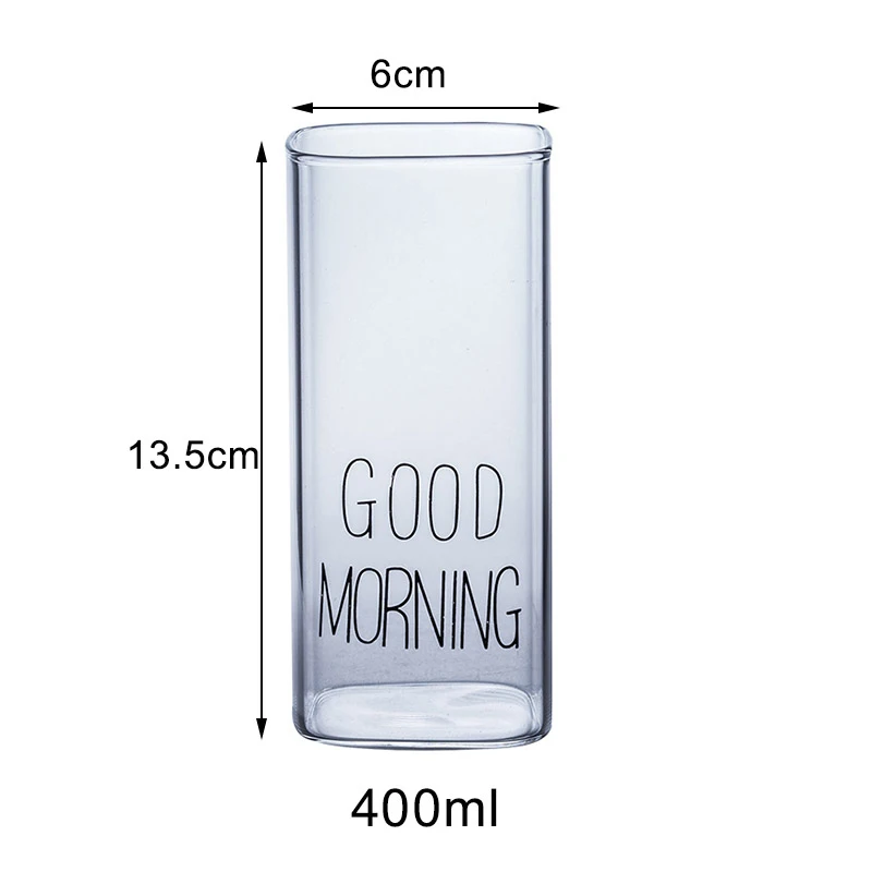 Однослойная квадратная стеклянная кружка для сока посуда напитков молока чая