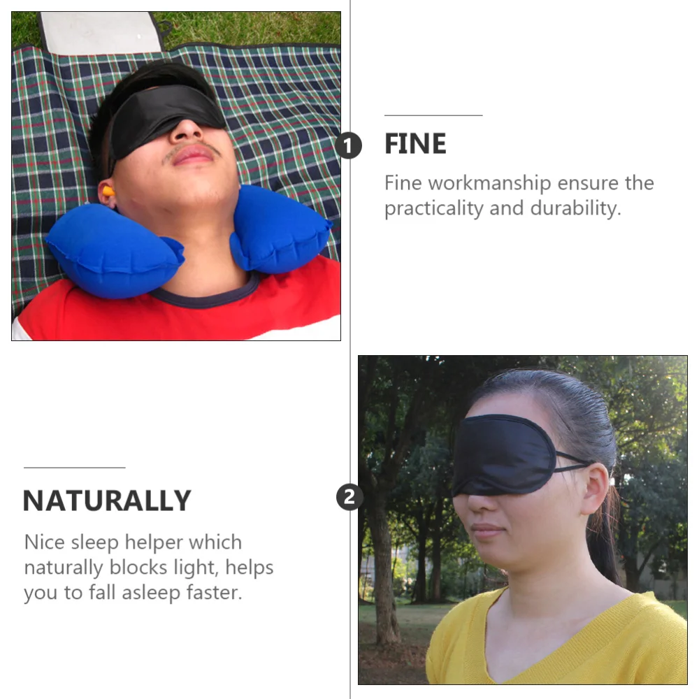 

12 Pcs Outdoor Camping Blindfolds Protective Eye Masks Travel Eye Shades