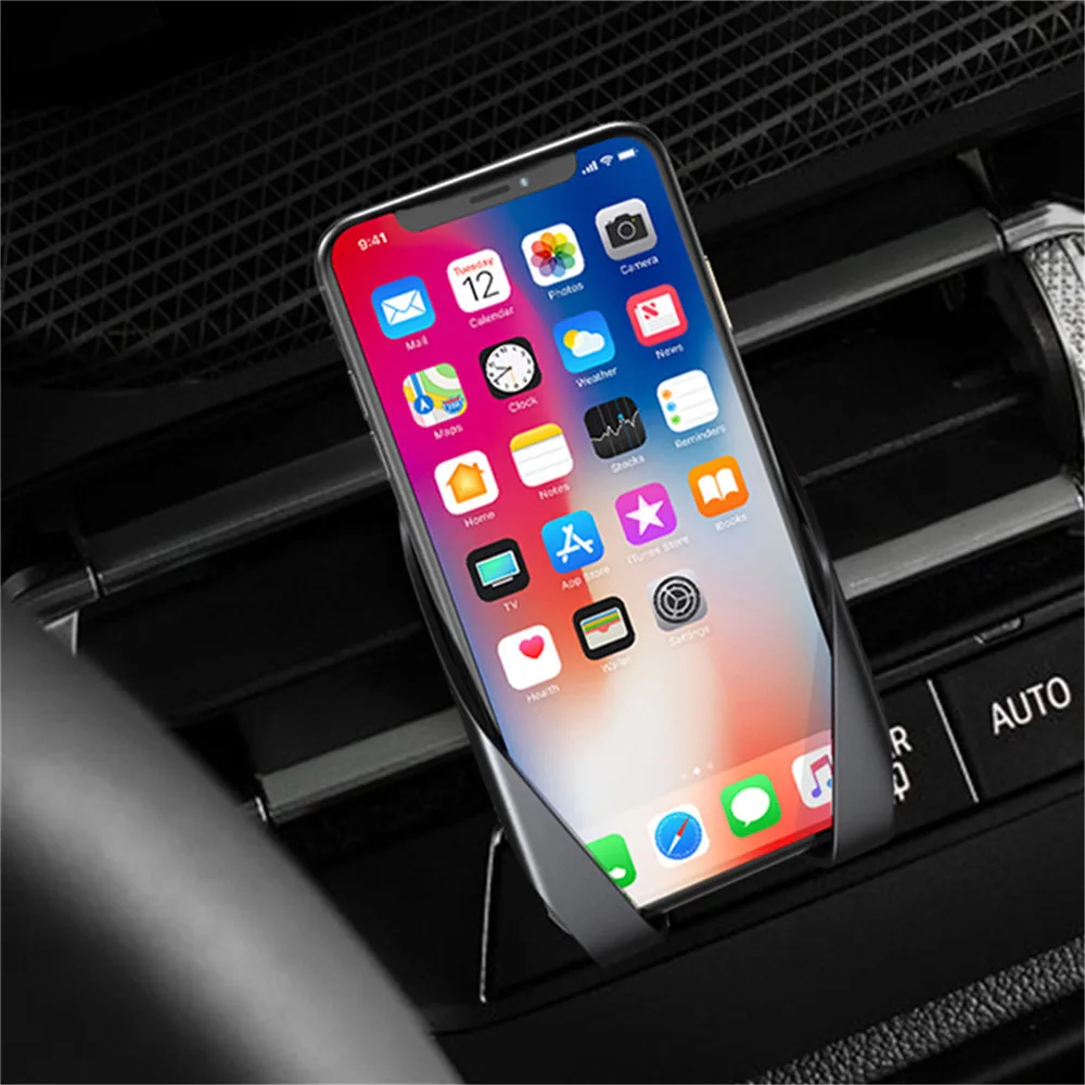 phone gravity bracket car holder car air vent clip mount mobile phone holder gps stand for iphone xs max smartphone free global shipping