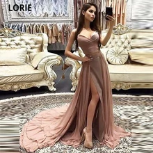 LORIE Elegant Dirty Pink Evening Party Dresses 2021 Sweetheart Chiffon Corset Floor Length Prom Dress Formal Evening Party Gowns (3)
