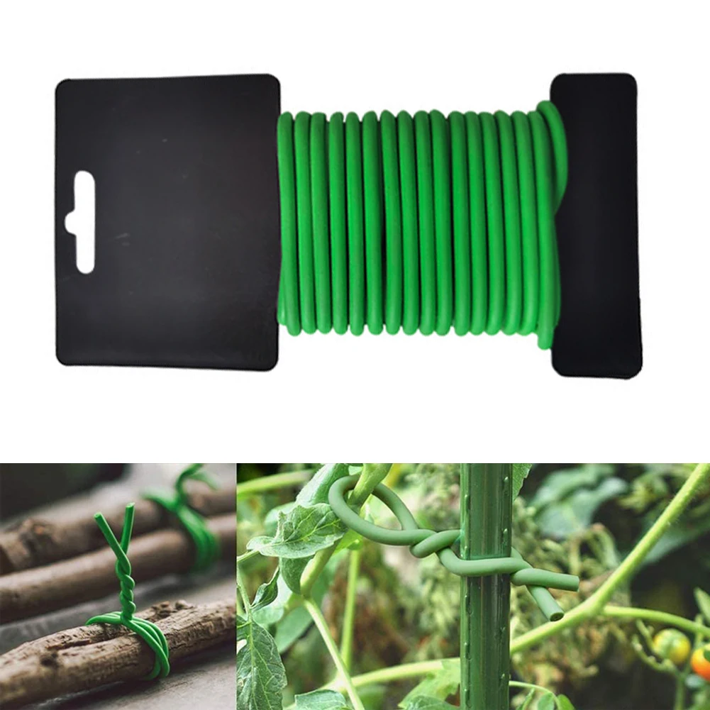 

2PCS Plant Soft Ties Garden Tie Wire Cord Support Plastic Reusable Weatherproof Twist For Climbing Plants Vines Shrubs Flowers