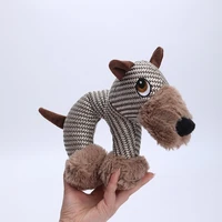 fun pet toy donkey shaped corduroy chew for dog puppy plush bone molar training supplies