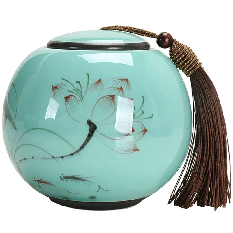 Керамический чайный набор Caddy в виде лотоса китайский кунг фу рыбные чайные банки