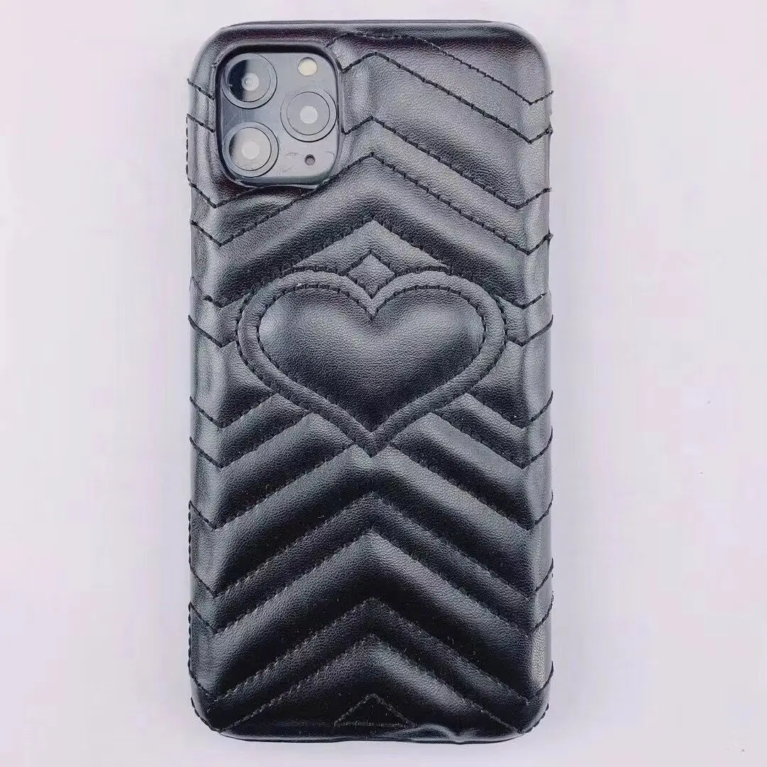 

European and American leather tide brand love Phone Case For iPhone 12 11 Pro Max Mini XR XS MAX 8 X 7 SE 2020 Back Cover