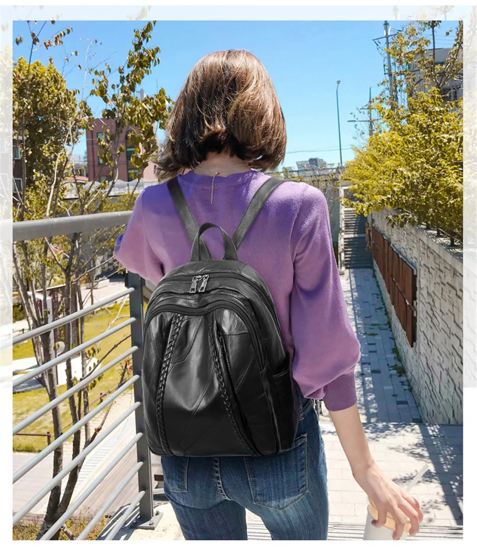 Винтажный натуральный кожаный рюкзак для женщин Mochila Feminina большой емкости рюкзак школьный рюкзак сумки для девочек-подростков сумка для женщин