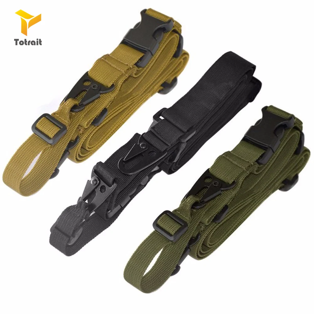 

TOtrait 3 Point Rifle Sling Adjustable Durable Tactical Bungee Sling Swivels Airsoft Hunting Gun Strap New Arrival