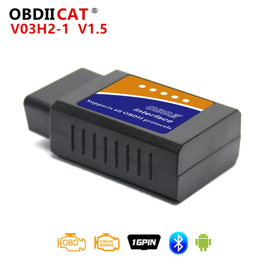 10 шт./лот ELM327 Bluetooth OBD OBD2 диагностический инструмент ELM 327 работает с Android II сканер