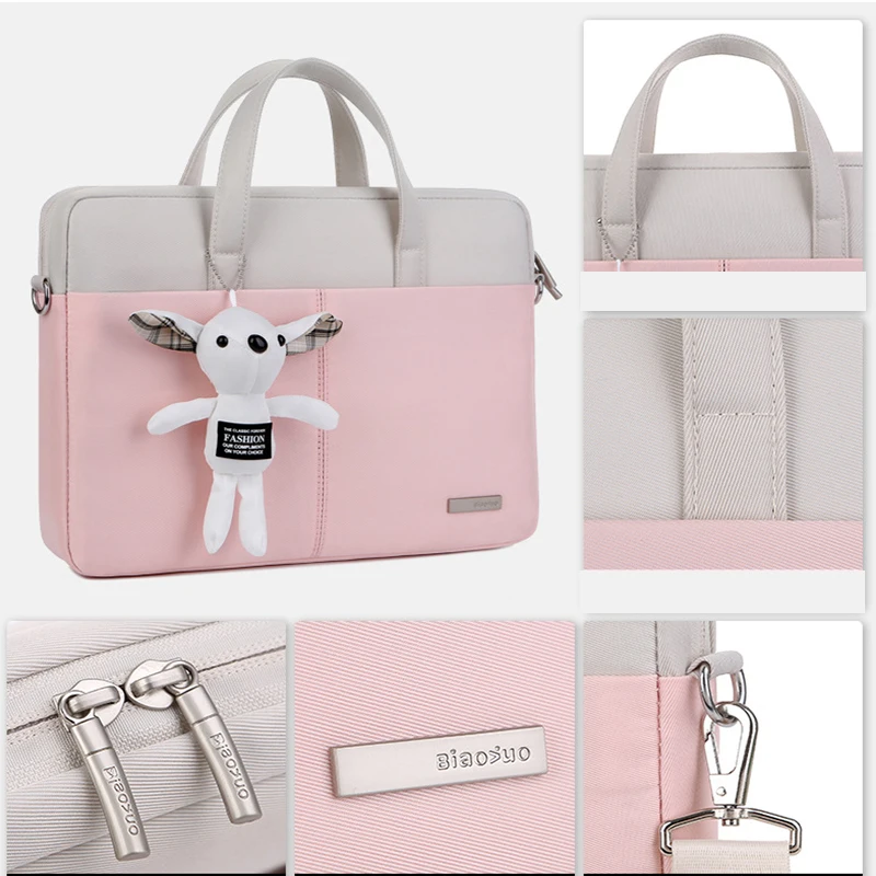 New Handbag Women Men Briefcase Waterproof Laptop Bag 12 13 15 15.6 Inch Notebook Shoulder Case For Macbook Air Pro Cover Sleeve