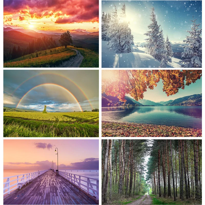 

Natural Scenery Photography Background Spring Landscape Travel Photo Backdrops Studio Props 2196 SSL-01