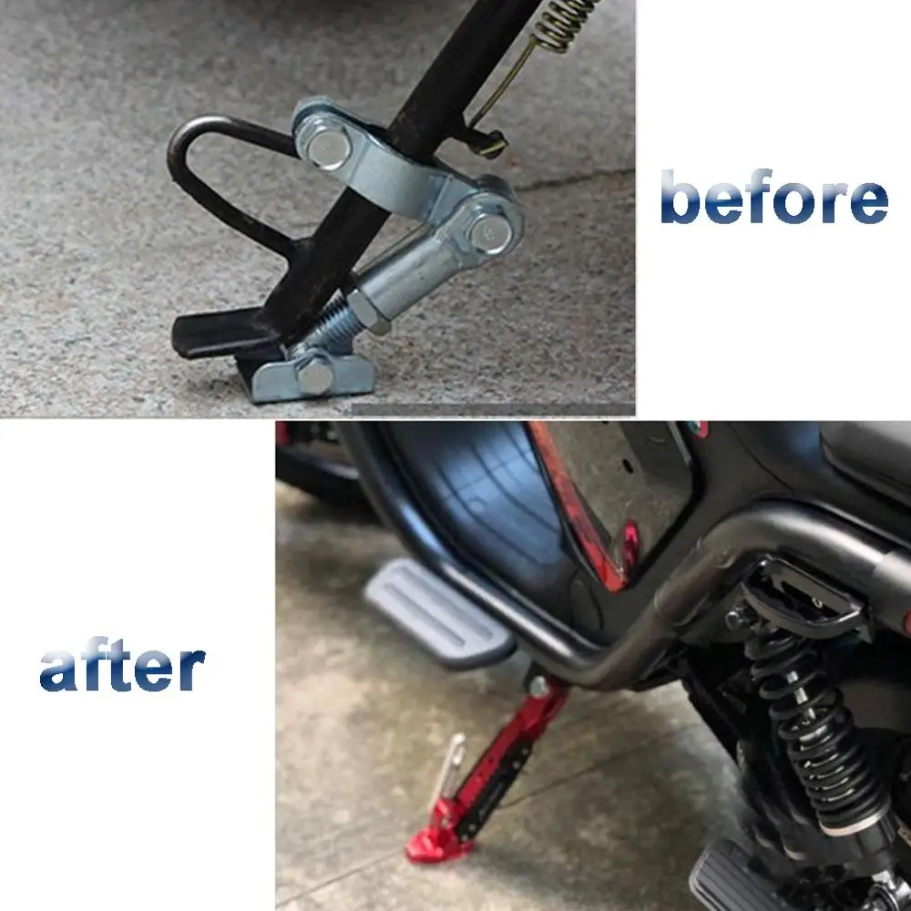 

1PC Adjustable Kickstand Foot Side Stand CNC Aluminum Alloy for Motorcycle Universal