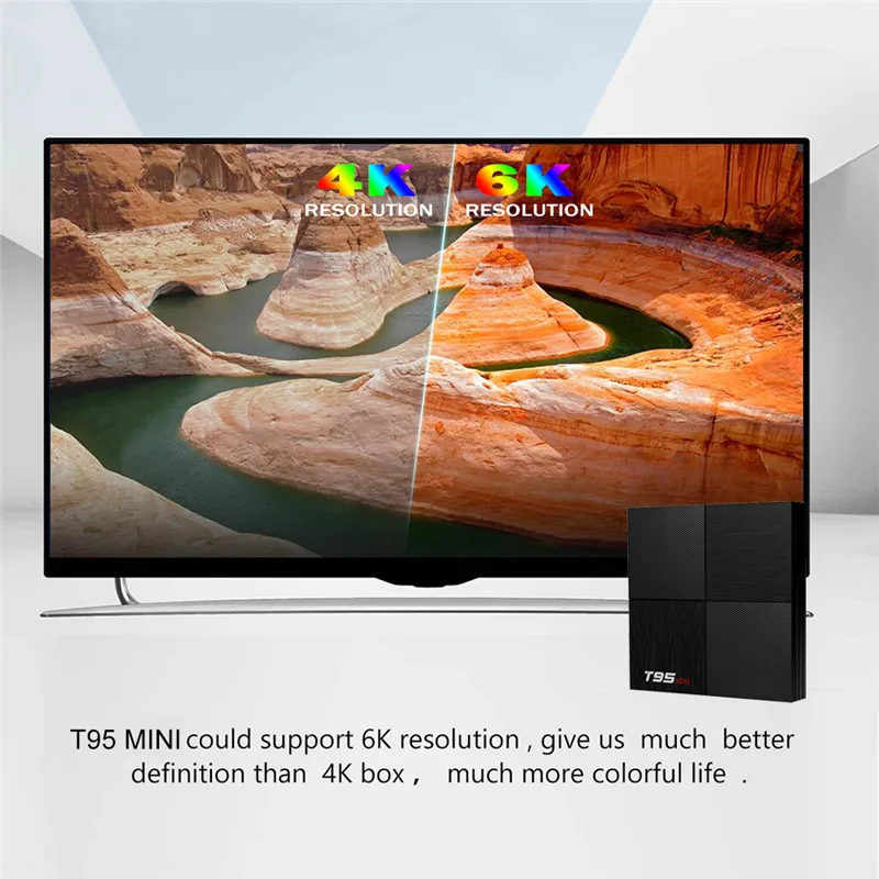 6K T95 Мини Android 9 0 Смарт ТВ коробка Allwinner H6 Поддержка 2 4 ГГц Wi-Fi Гб оперативной памяти
