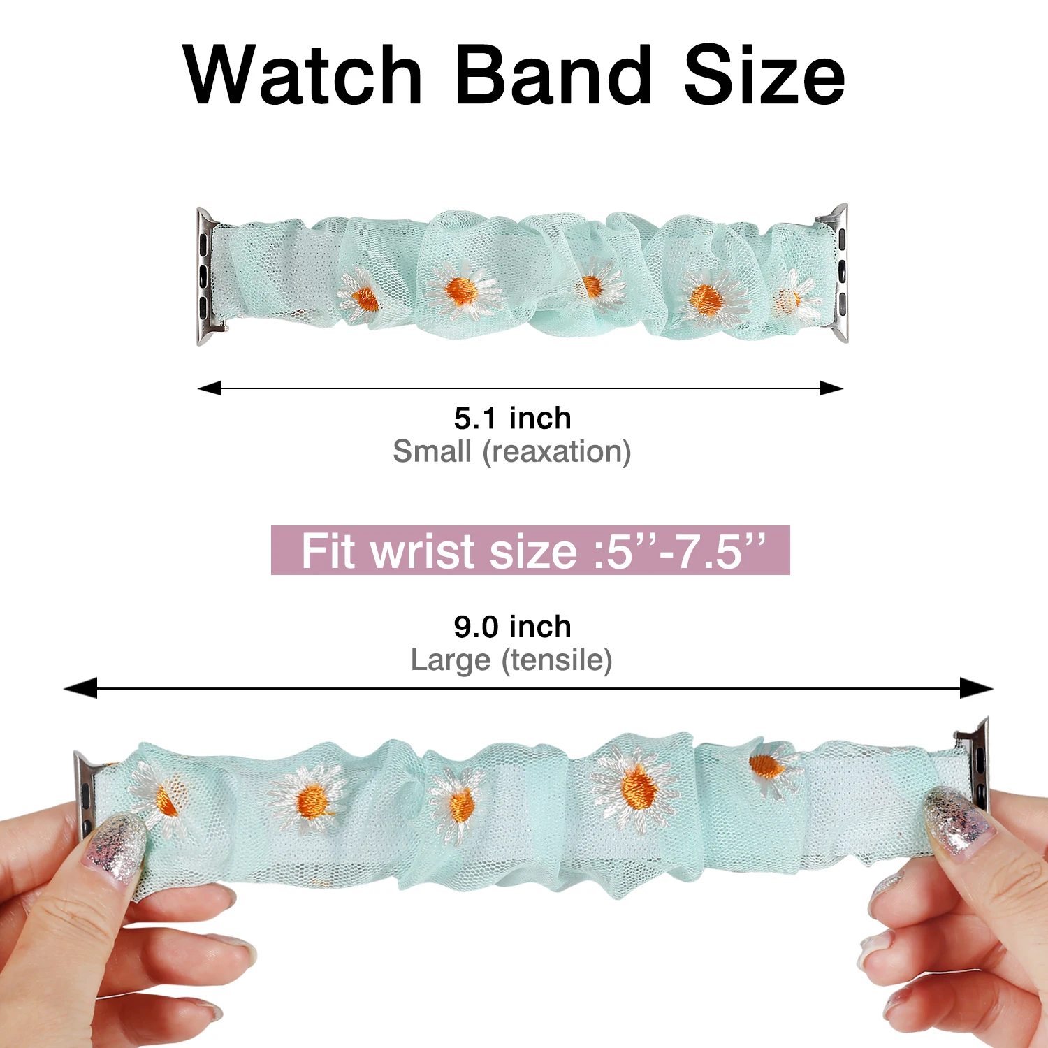 Scrunchie Elastic Watch Straps for Apple Watch Band 5 4 3 2 38mm 40mm 42mm 44mm for iwatch Series Bracelet 5 4 3 Watchband