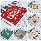 Рождественская скатерть с цветами и оленями для нового года, настольные украшения для рождественской елки, рождественские украшения для дома