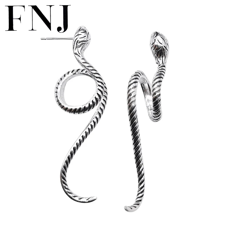 Женские серьги гвоздики из серебра 925 пробы с змеиным животным|Серьги-гвоздики| |