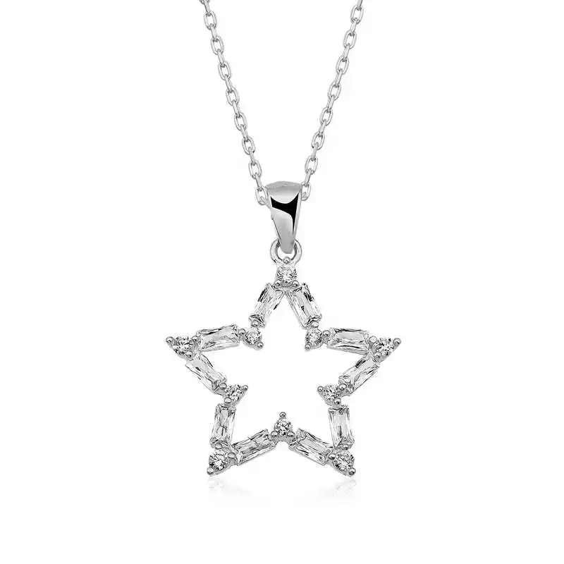 

Silverlina with Silver Cubic Zirconia Star Necklace