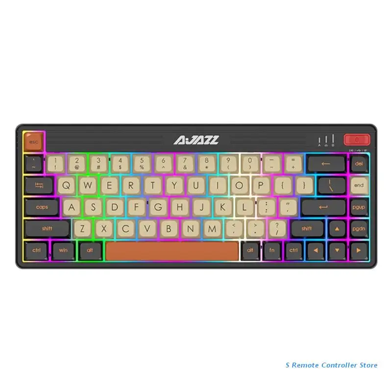 

BX0E Ajazz- 65% Mini Keyboard 69 Key RGB Backlit Full Key No Punch Machinery Keypad