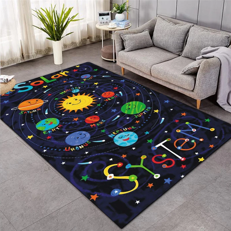 

Decoration Salon Cartoon Children's Game Non-slip Floor Mat 3D Universe Carpet Bedroom Living Room Decoration Carpet Door Mat