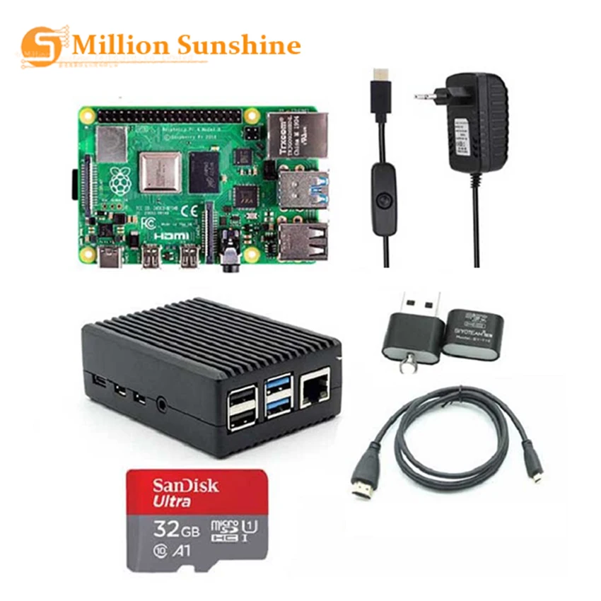 

Raspberry Pi 4 Model B 2 + + + SD- 32 + Micro HDMI Raspberry pi 4B RPI200