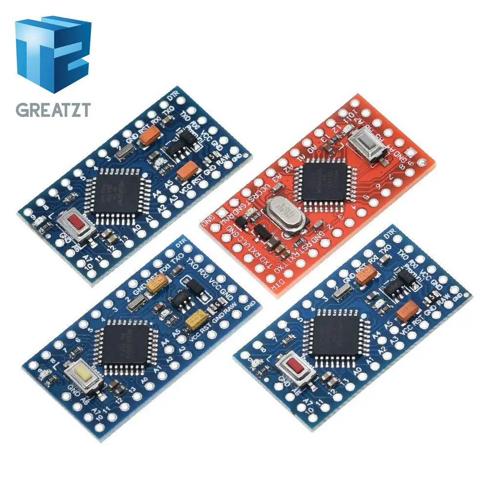 GREATZT ATMEGA328P Pro Mini 328 ATMEGA328/ ATMEGA168PA AU 5 В/16 МГц ATMEGA328 3 В 8 для Arduino|pro mini|module 5vlot lot |