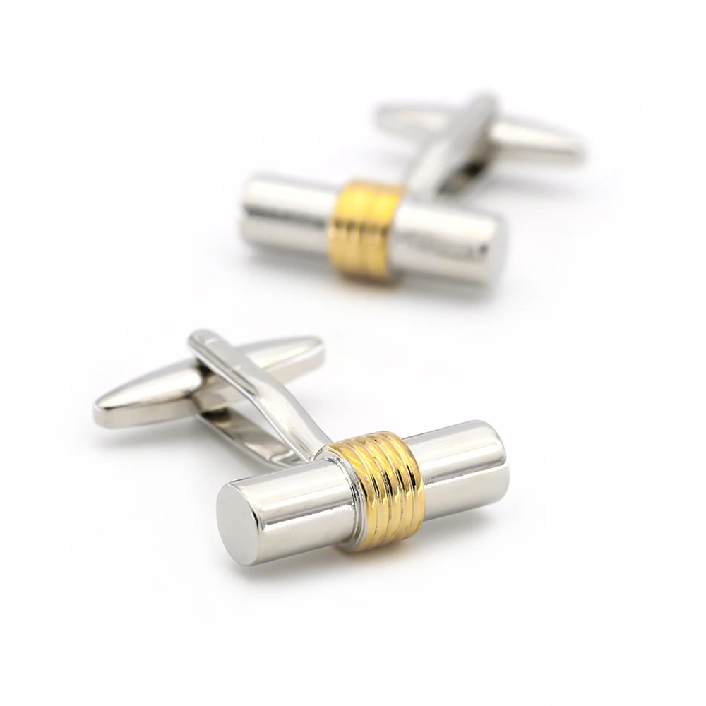 Мужские дизайнерские запонки качественные из латуни золотого цвета с