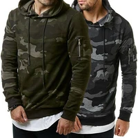 men winter military hoodie camouflage casual pullover shirts top