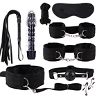 Аксессуары для сексуального бондажа для пар, наручники, Секс-игры, кляп, Анальная пробка, вибратор для женщин, игрушки для взрослых 18