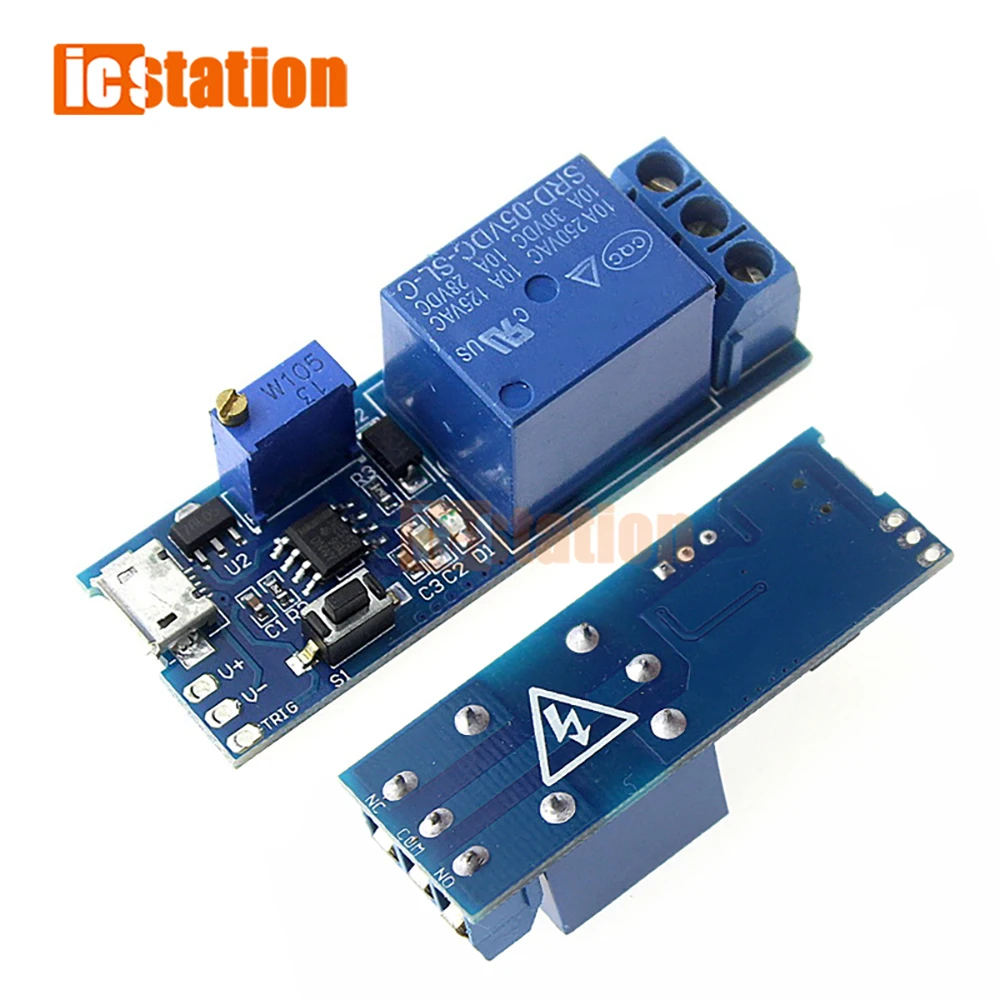

Micro USB Time Delay Relay Control Module 5V-30V Trigger Delay Switch Timing Relay Power Adjustable Timer Delay Relays
