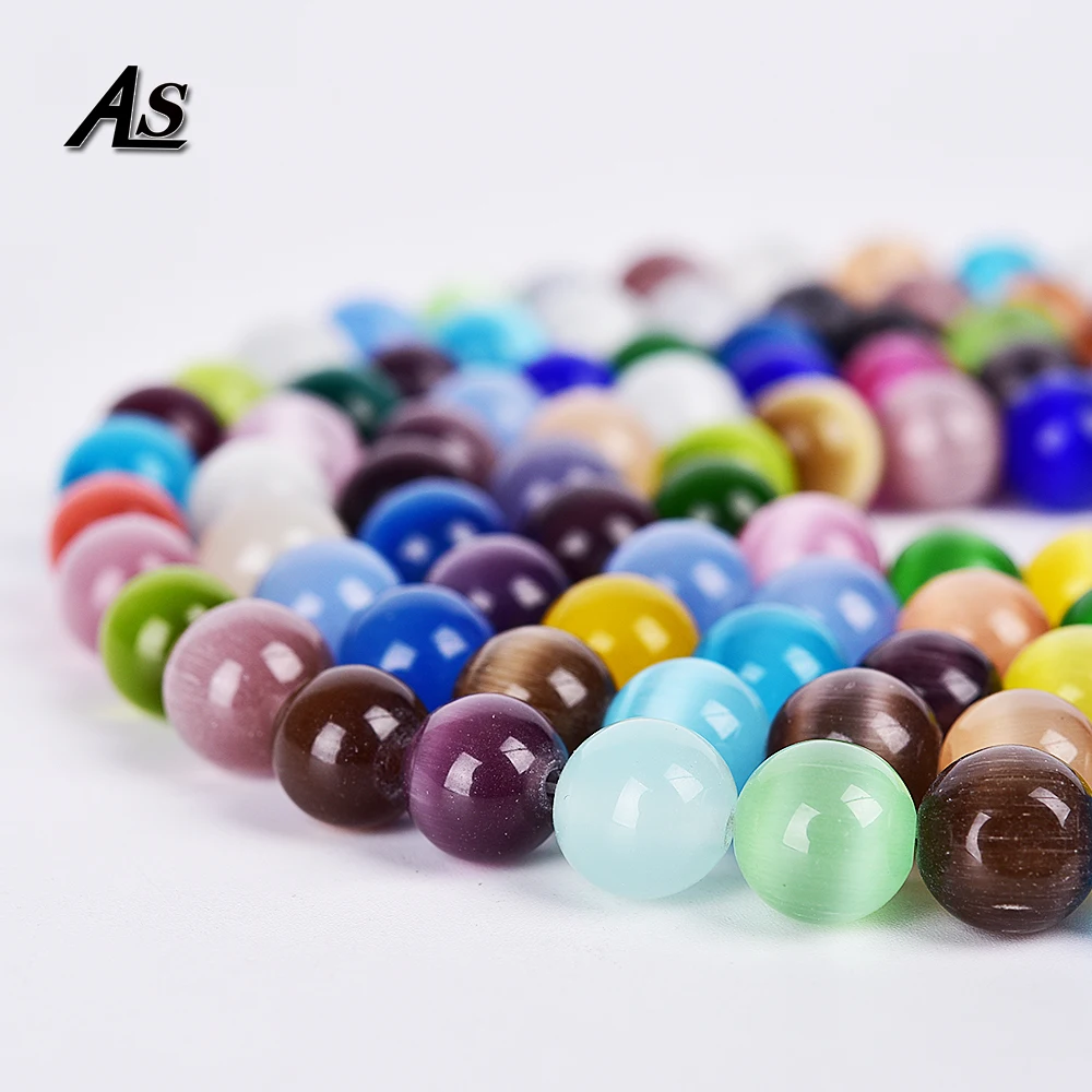 Натуральные бусины из лунного камня Asingeloo цветные розовые синие зеленые круглые