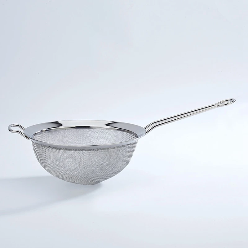 

New-Fine Mesh Filter,Stainless Steel Long Handle,Fruit Juice Egg Filter, Flour Sieve Suitable for Tea,Coffee,Fruits,Etc