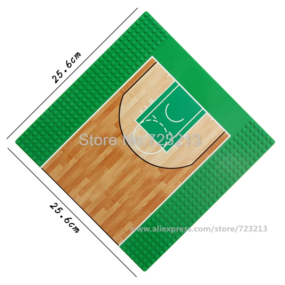 

Feleph 25.6cm 32*Bricks Plate MOC Basketball Football Basket Parts Accessories Court Ball Model Building Blocks Brick Kits Toys