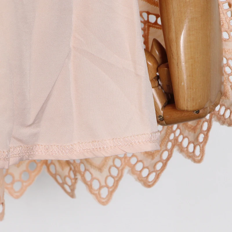 

Solid Hollow Out Dress For Women V Neck Half Sleeve High Waist Tunic Zipper A Line Mini Dresses Female 2021 Stylish