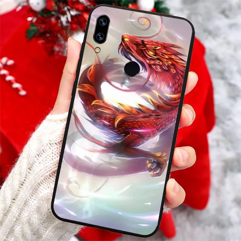 

Chinese Dragon style Fitted Holy Beast Phone Case For Xiaomi Redmi note 7 8 9 t k30 max3 9 s 10 pro lite