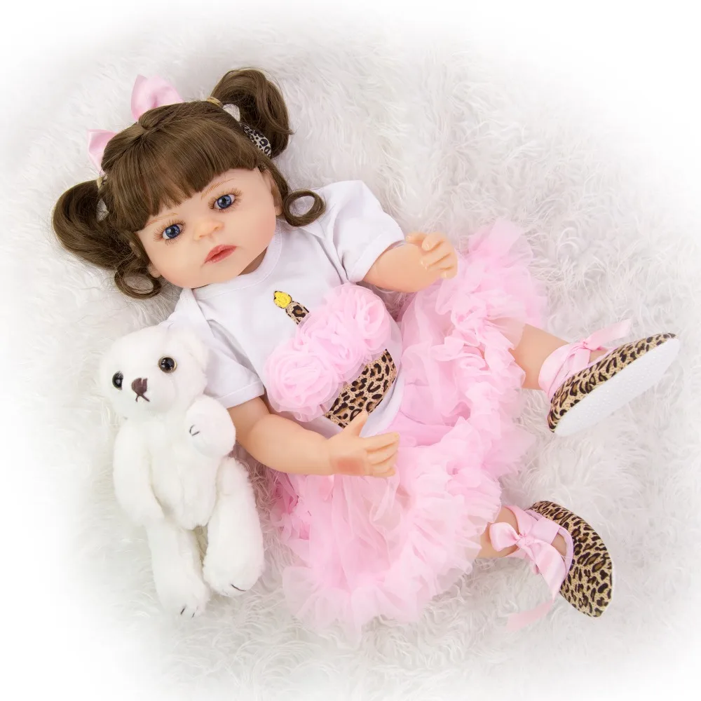 

1 Pcs Beautiful princess doll Toy vinyl body Girl Micro-rolled hair Simulation baby Doll kids gift Bath props early education to