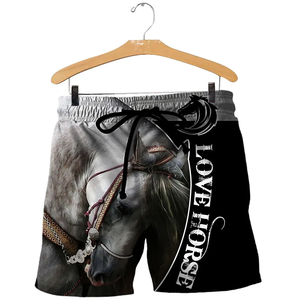 

CLOOCL Love Horse Series Board Shorts 3D Print Men Clothing Men For Women Streetwear Harajuku Beach Men's Pants