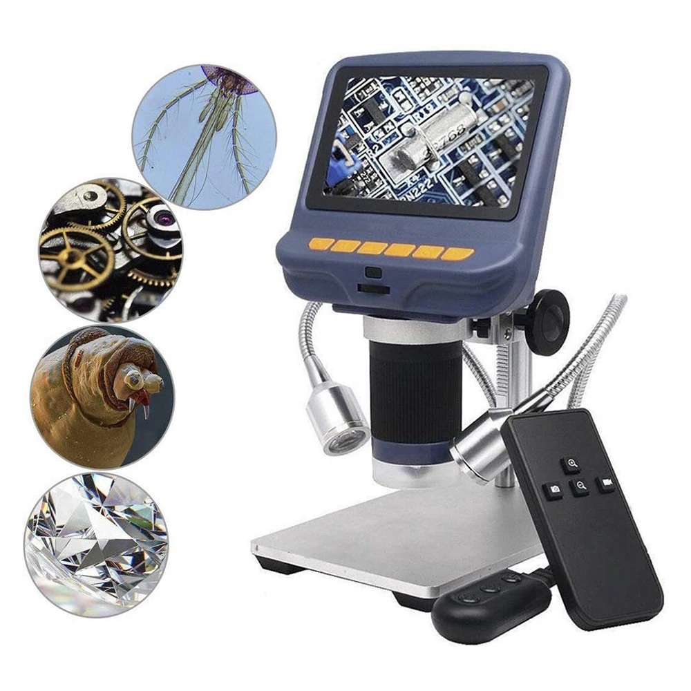 

Mini Microscope 220X Magnification USB Digital Microscope 4.3-inch HD Screen with LED Light for Repairing Jewelry Appraisal