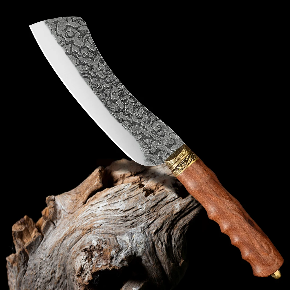 

9 Inch Kitchen Knife Stainless Steel Handmade Forged Meat Chopping Cleaver Vege Slicing Chinese Chef Knife Cooking Tool Gift Box