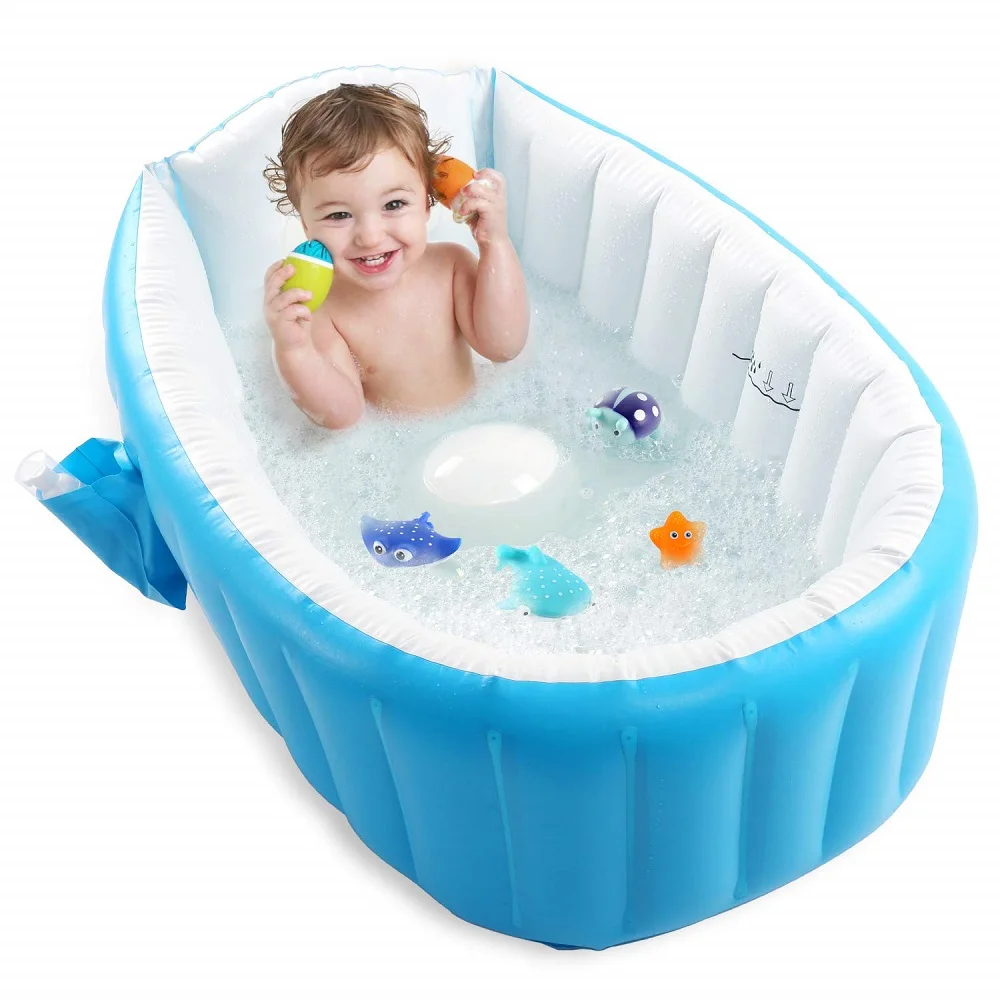 

Baby Inflatable Bathtub Portable Infant Toddler Bathing Tub Bathtub Mini Air Swimming Pool Kids Thick Foldable Shower Basin